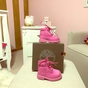 Pink Timberlands Boots